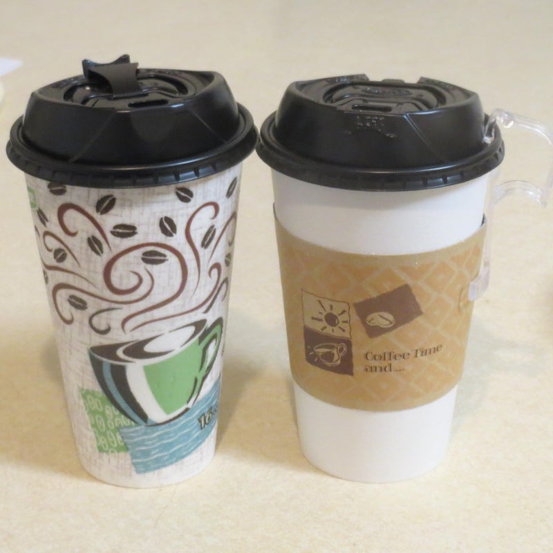 Decony Reclosable Travel Lid Black Dome Lid for 1020 oz Paper coffee Cups appx  100 pack - Image 1