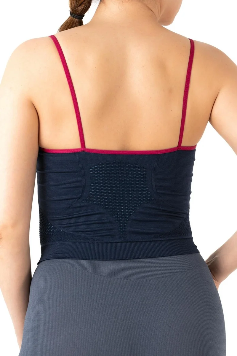 جيجوتو Seamless Lace Detailed Navy Blue Bustier