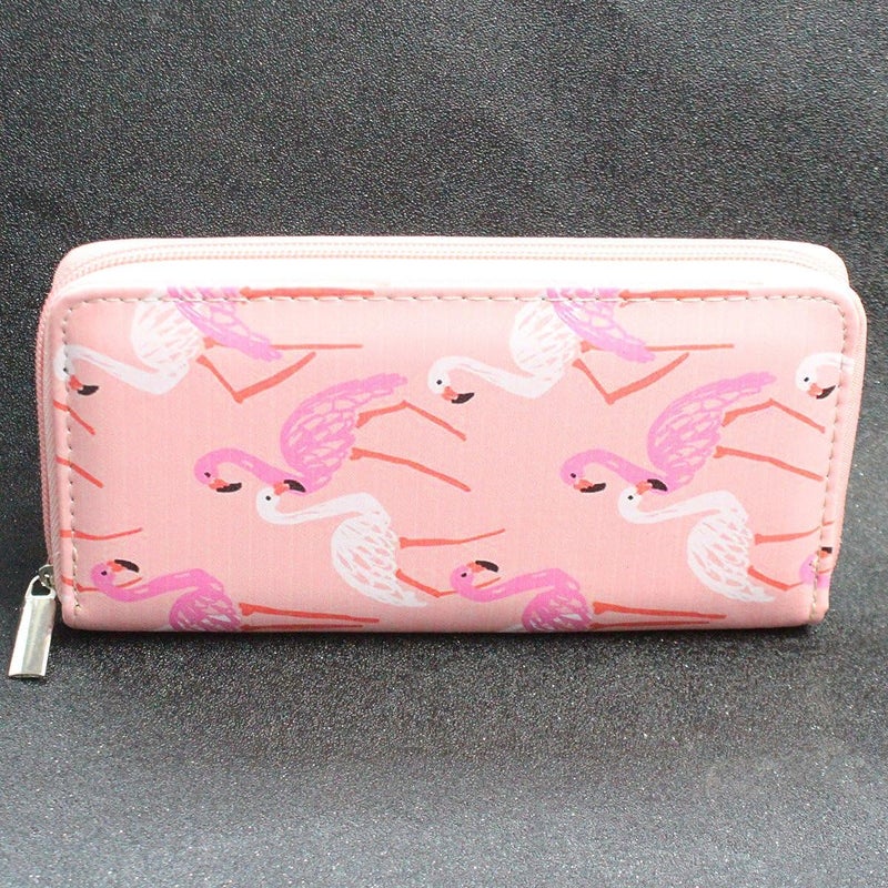 Timlee Cute Flamingo Wallets Long Purse For Girls Women Unicorn Zipper Wallet Christmas Gift(Flamingo Pink) - Image 2