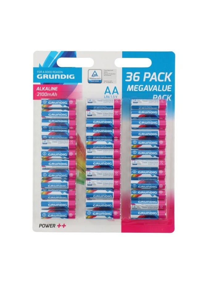 Grundig Batt alk AA/LR6 2100mah 36pc