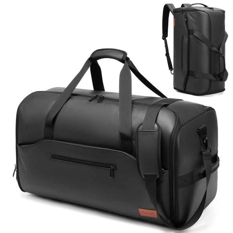 Moulyan Garment Bags for Travel,45L Carry on Convertible Garment Duffle bag for Men Women - 3 in 1 Hanging Suit Travel Bag with Shoulder Strap - Image 1