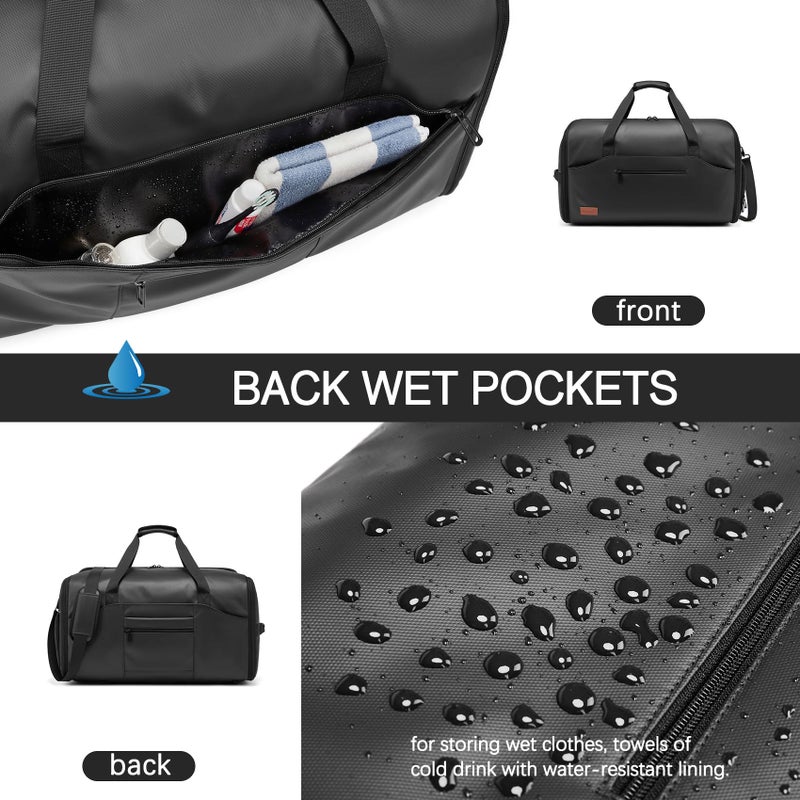 Moulyan Garment Bags for Travel,45L Carry on Convertible Garment Duffle bag for Men Women - 3 in 1 Hanging Suit Travel Bag with Shoulder Strap - Image 5