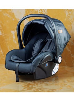 LUCID SENA+C Luxury Baby Carrycot and Carseat Stroller with Canopy and Leather Cover by Lucid Model - Black  - Image 4