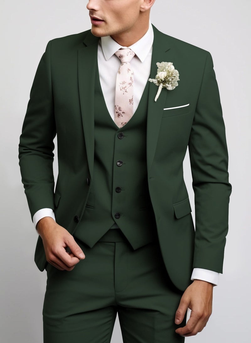 Shougu New Slim Fit Suit Set With Three Pieces - Image 1
