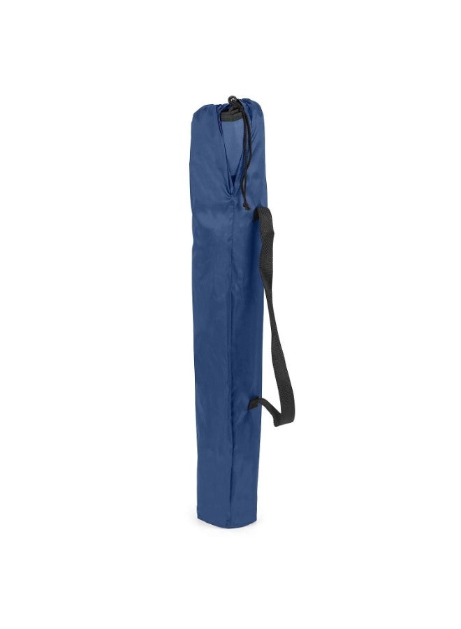Portable Folding Camping Chair with Armrest, Mesh Cup Holder & Carry Bag, Dark Blue - Image 5