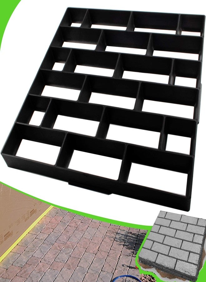 CJGQ Plus Size 19.7"x19.7"x1.7" Concrete Molds Walk Maker Reusable Path Brickform Stepping Stone Paver Lawn Patio Yard Garden DIY Walkway Pavement Moulds （Irregular Bricks） - Image 1