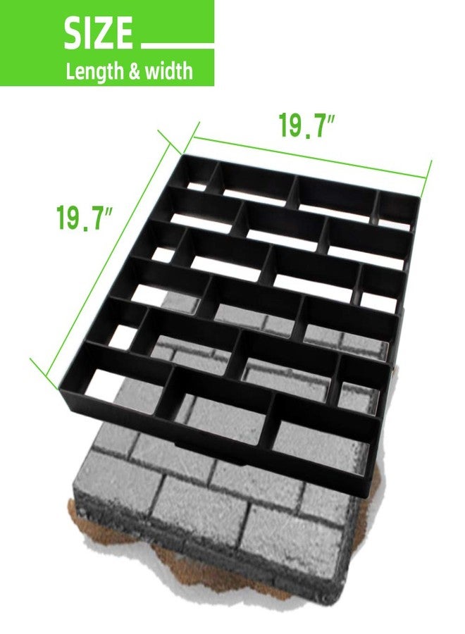 CJGQ Plus Size 19.7"x19.7"x1.7" Concrete Molds Walk Maker Reusable Path Brickform Stepping Stone Paver Lawn Patio Yard Garden DIY Walkway Pavement Moulds （Irregular Bricks） - Image 5