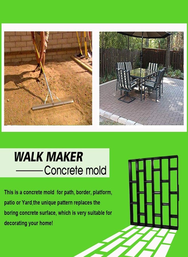 CJGQ Plus Size 19.7"x19.7"x1.7" Concrete Molds Walk Maker Reusable Path Brickform Stepping Stone Paver Lawn Patio Yard Garden DIY Walkway Pavement Moulds （Irregular Bricks） - Image 2