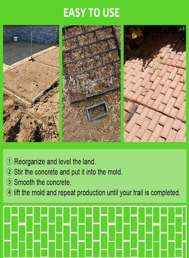 CJGQ Plus Size 19.7"x19.7"x1.7" Concrete Molds Walk Maker Reusable Path Brickform Stepping Stone Paver Lawn Patio Yard Garden DIY Walkway Pavement Moulds （Irregular Bricks） - Image 3