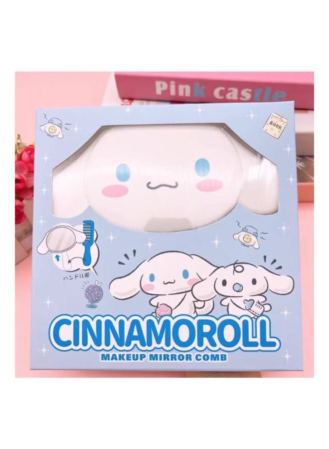 Generic Brand My Cinnamoroll Makeup Mirror & Comb Set – Cute Kawaii Portable Beauty Accessory - Image 1