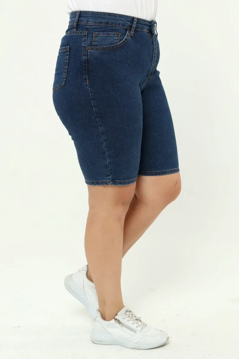 Cedy Denim WOMEN PLUS SIZE HIGH WAIST LYCRA SLIMFIT JEANS SHORTS-C606