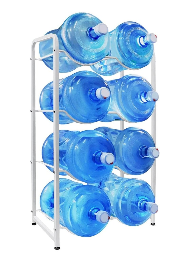 DubaiGallery 5 Gallon Water Bottle Holder 8 Trays Water Jug Rack 4-Tier Water Bottle Rack Reinforced Steel Rack for Water Storage Water Bottle Storage Rack for 8 Bottles - Image 1