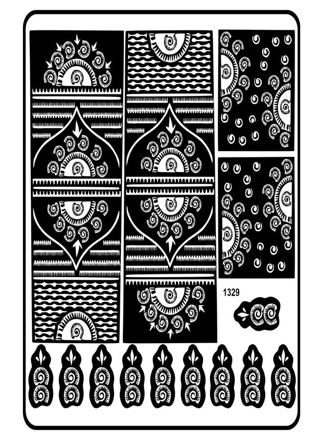ORDERSHOCK Full Back Hand Bridal Mehndi Stencil Sticker for Brides and Bridesmaids - Image 1