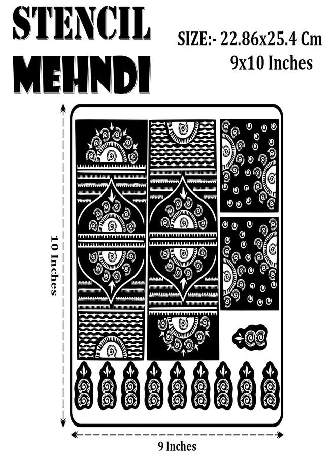 ORDERSHOCK Full Back Hand Bridal Mehndi Stencil Sticker for Brides and Bridesmaids - Image 2