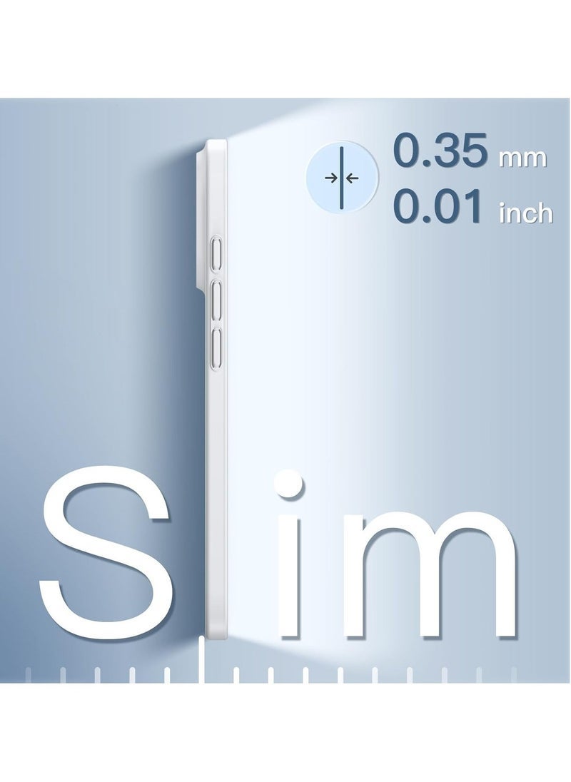 NEW "Ultra-Slim 0.35mm Case for iPhone 16 Pro Max (6.9 Inch) – Lightweight Matte Finish, Full Camera Protection, Minimalist White Titanium Design"