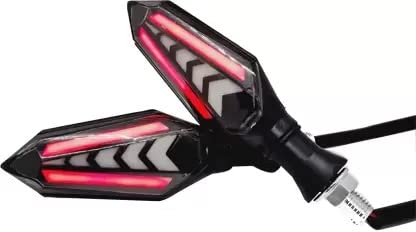 Autozap LED Running Light DRL Bike Turn Signal Indicator Lamp Universal for Motorbikes -(Pack of 2) (Yellow-Red-Blue) - Image 3