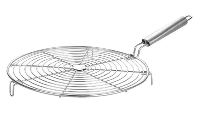 LSARI Roasting Net, Stainless Steel Wire Roaster, Papad Jali,Roti Grill,Chapati, Grill Chicken Grill Round Roaster(20cm) 1pc. - Image 2