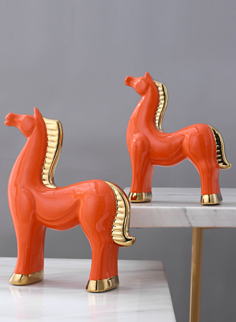 Shuer Two-piece Creative Living Room Home Decoration Ceramic Ornaments - Image 3