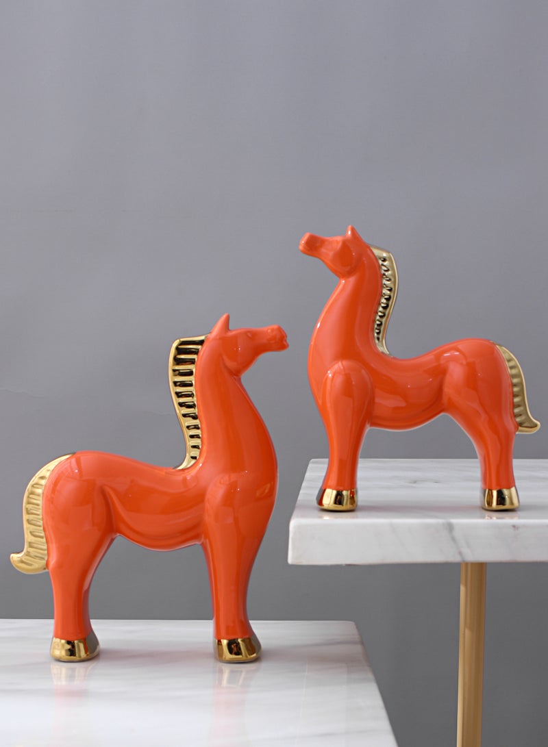 Shuer Two-piece Creative Living Room Home Decoration Ceramic Ornaments - Image 1