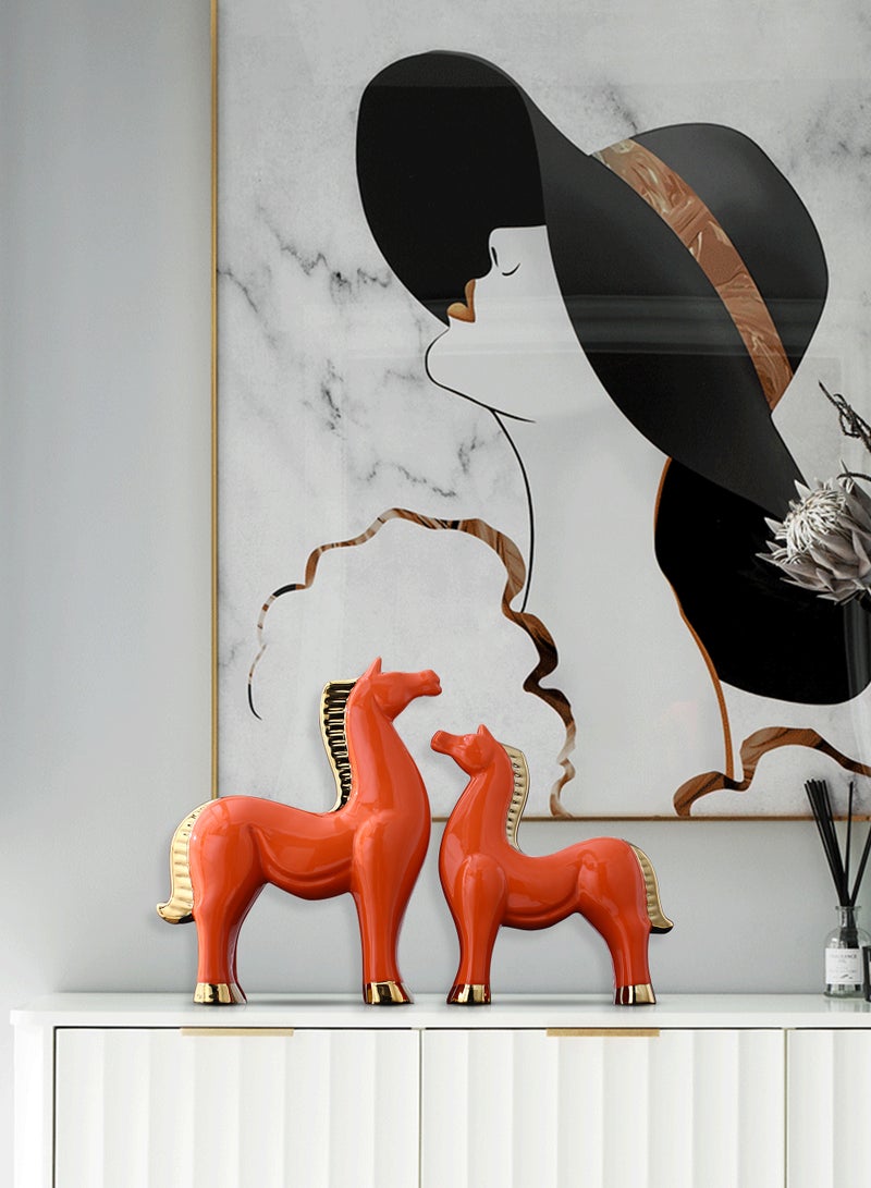 Shuer Two-piece Creative Living Room Home Decoration Ceramic Ornaments - Image 4