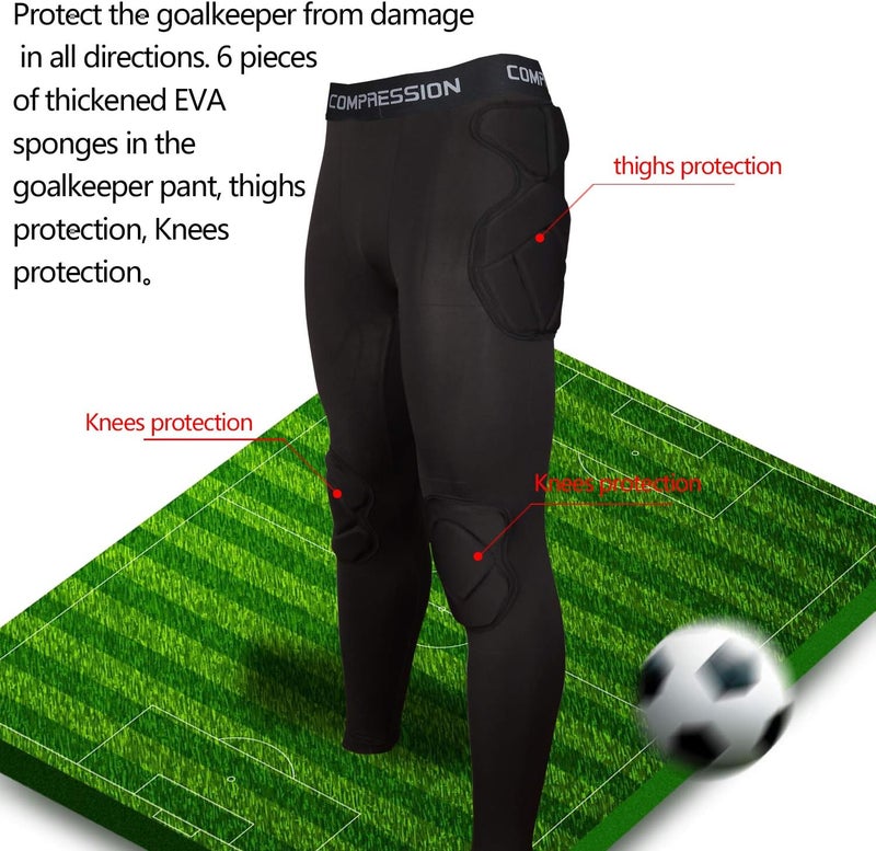 Shinestone Adult Men's Goalkeeper Armor BodyShield Padded Compression Shirt Pants and Short with Sponge Protector - Image 4