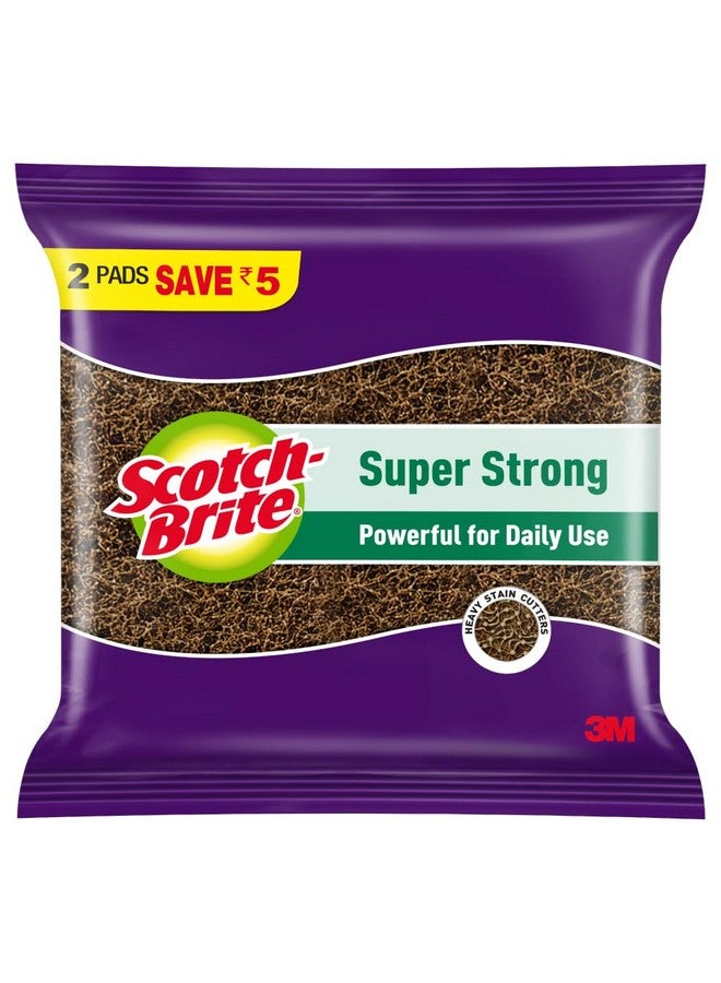 سكوتش مجموعة من قطعتين من وسادات التنظيف القوية للغاية (كبيرة) - بنية اللون، من البلاستيك - Image 1