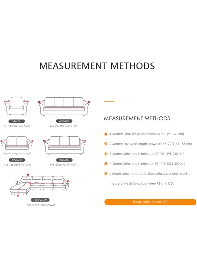 The Bros Stretch Sofa Slipcovers Fitted Furniture Protector Geometric Printed Spandex Soft Elastic Sofa Cover Stylish Fabric Couch Cover for 1/2/3/4 Seats Cushion Couch (2 Seats 145cm-185cm) - Image 4