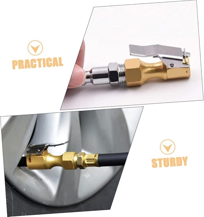 Heavy Duty Metal Air Chuck Adapter Quick Connect for Tire Inflator - Image 3