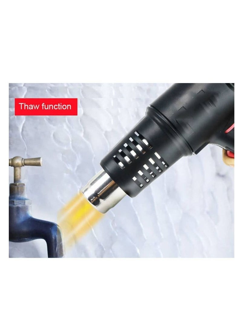 Generic Electric Professional Temperature Heat Gun With Accessories For Packing Material And Electronics Repair Black  - Image 3