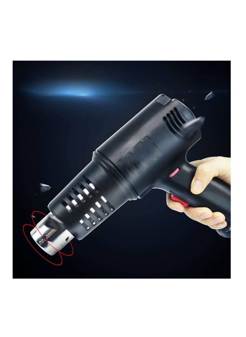 Generic Electric Professional Temperature Heat Gun With Accessories For Packing Material And Electronics Repair Black  - Image 5