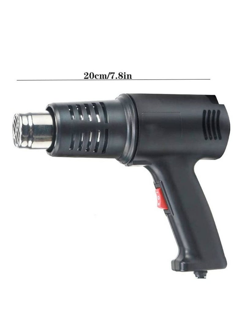 Generic Electric Professional Temperature Heat Gun With Accessories For Packing Material And Electronics Repair Black  - Image 2
