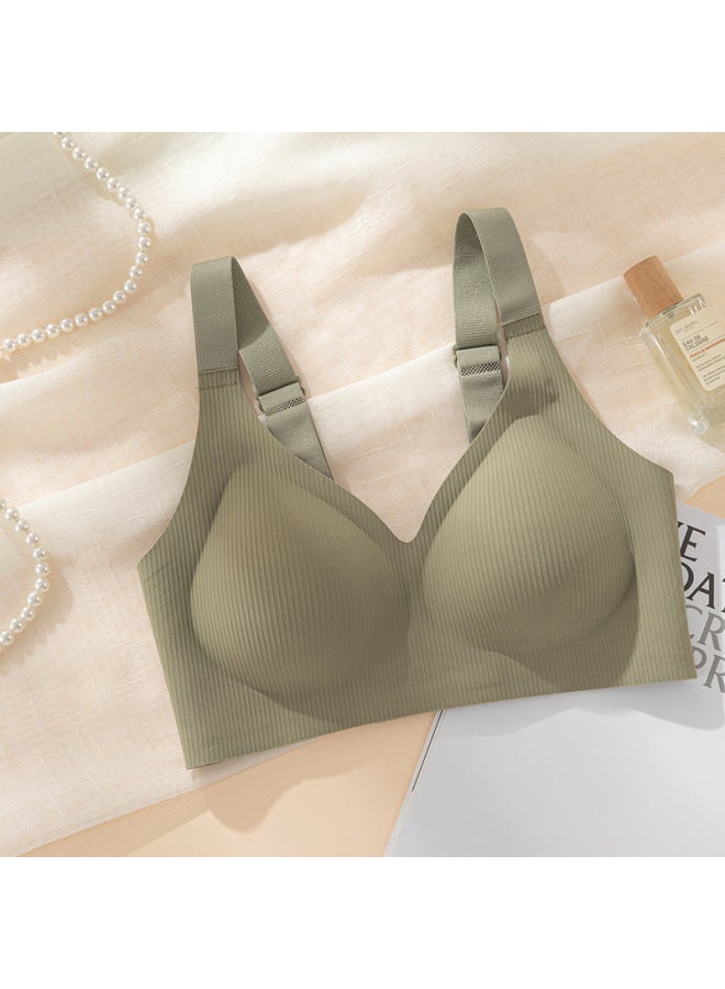 Seamless Jelly Soft Support Underwear Women's Small Chest Push Up Wireless Anti-sagging Fixed Cup Bra Big Chest Small