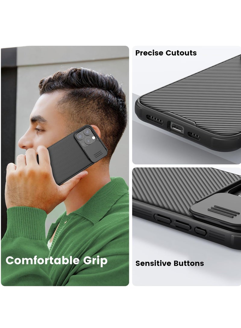 Nillkin iPhone 15 Pro Max Case with Slide Camera Case [Enhanced Lens Protection] [Hard PC + TPU Bumper] Slim Shockproof Protective Phone Case Cover 6.7 inch 2023 Black - Image 5