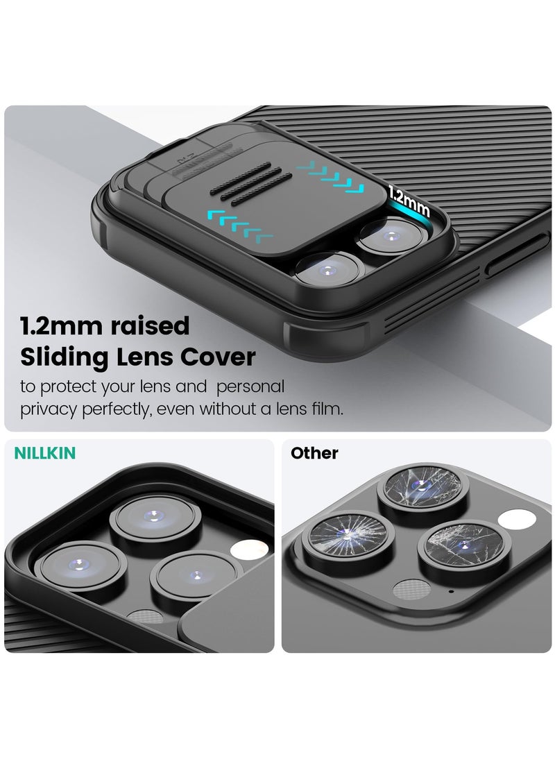 Nillkin iPhone 15 Pro Max Case with Slide Camera Case [Enhanced Lens Protection] [Hard PC + TPU Bumper] Slim Shockproof Protective Phone Case Cover 6.7 inch 2023 Black - Image 3