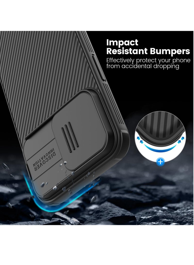 Nillkin iPhone 15 Pro Max Case with Slide Camera Case [Enhanced Lens Protection] [Hard PC + TPU Bumper] Slim Shockproof Protective Phone Case Cover 6.7 inch 2023 Black - Image 4