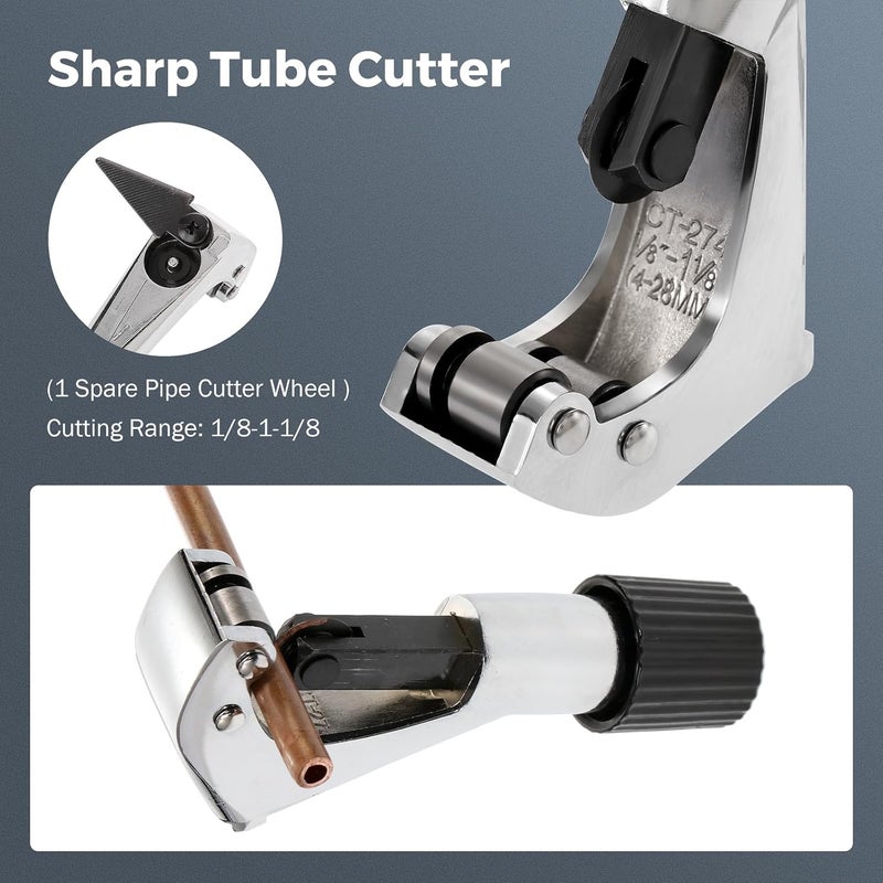 BEAMNOVA Flaring Tool Kit for Copper Tubing Brake Line Flaring Tool Set, for 1/8, 3/16, 1/4, 5/16, 3/8, 7/16, 1/2, 5/8, 3/4 inch Tubing,Brake Line Flaring Tool Kit - Image 5