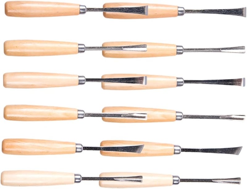 SEWACC 12 Pcs Wood Carving Chisels Set Professional Sculpture Knives for Cutting - Image 2
