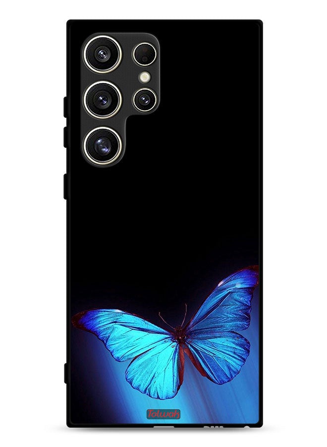 Tolwak Samsung Galaxy S24 Ultra 5G Protective Case Cover Butterfly Art - Image 1