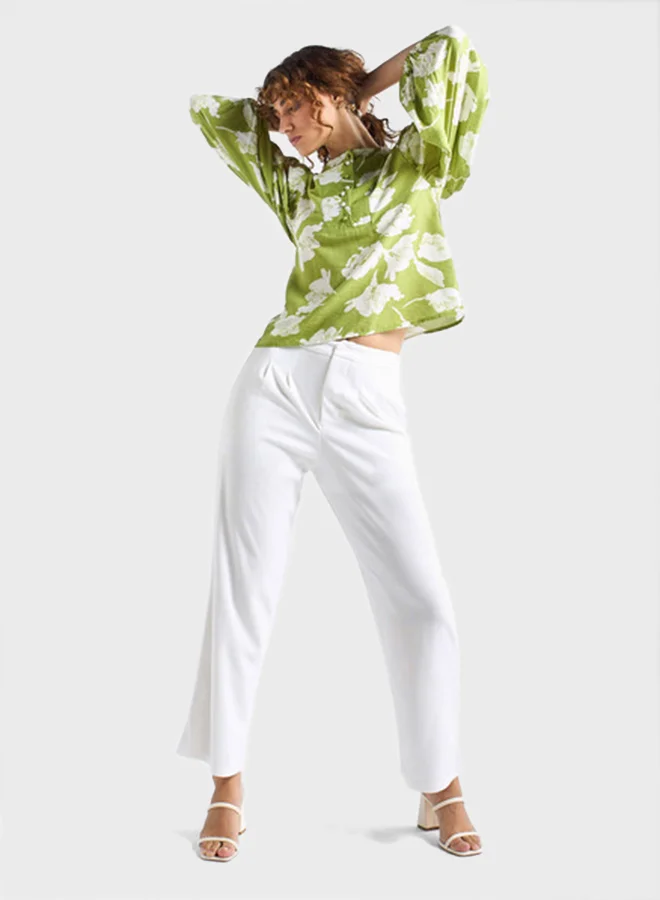 FAV Textured Wide Leg Pants