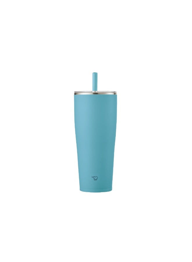 Zojirushi كوب زويوروشي المصنوع من الفولاذ المقاوم للصدأ والمعزول بالفراغ مع قشة 0.89 لتر، أخضر مائي (جم) - Image 1