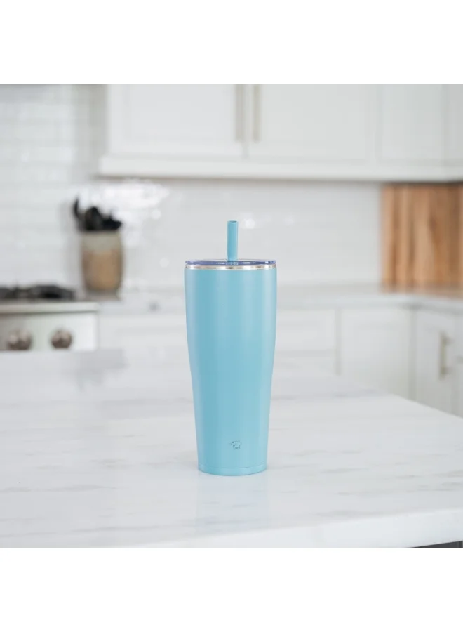 Zojirushi Zojirushi Stainless Steel Vacuum Insulated Tumbler with Straw 0.89L,Aqua Green (Gm)