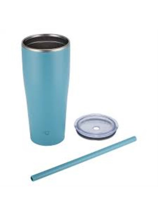 Zojirushi كوب زويوروشي المصنوع من الفولاذ المقاوم للصدأ والمعزول بالفراغ مع قشة 0.89 لتر، أخضر مائي (جم) - Image 3