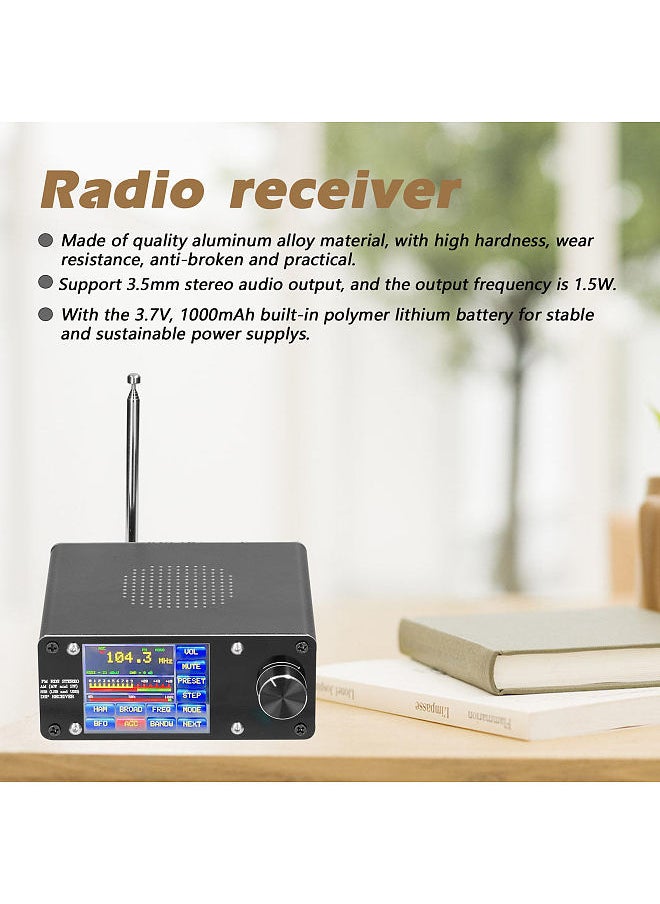 Generic - ATS-100 SI4732/SI4735 Full-wave Band Radio Receiver FM LW (MW & SW) SSB (LSB & USB) Support Broadcast Searching with 2.4inch Touching Screen - Image 1