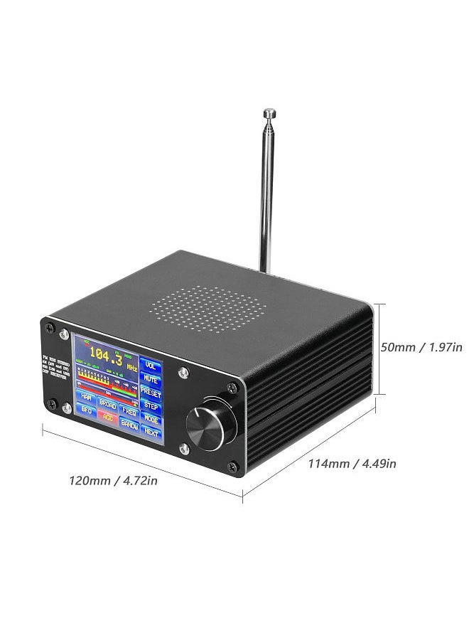 Generic - ATS-100 SI4732/SI4735 Full-wave Band Radio Receiver FM LW (MW & SW) SSB (LSB & USB) Support Broadcast Searching with 2.4inch Touching Screen - Image 1