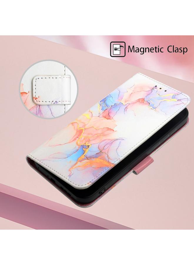 إيروريكس جراب لهاتف OPPO A93 / F17 Pro / Reno4 F / Reno4 Lite PT003 جراب هاتف جلدي قابل للطي بنمط رخامي - Image 5