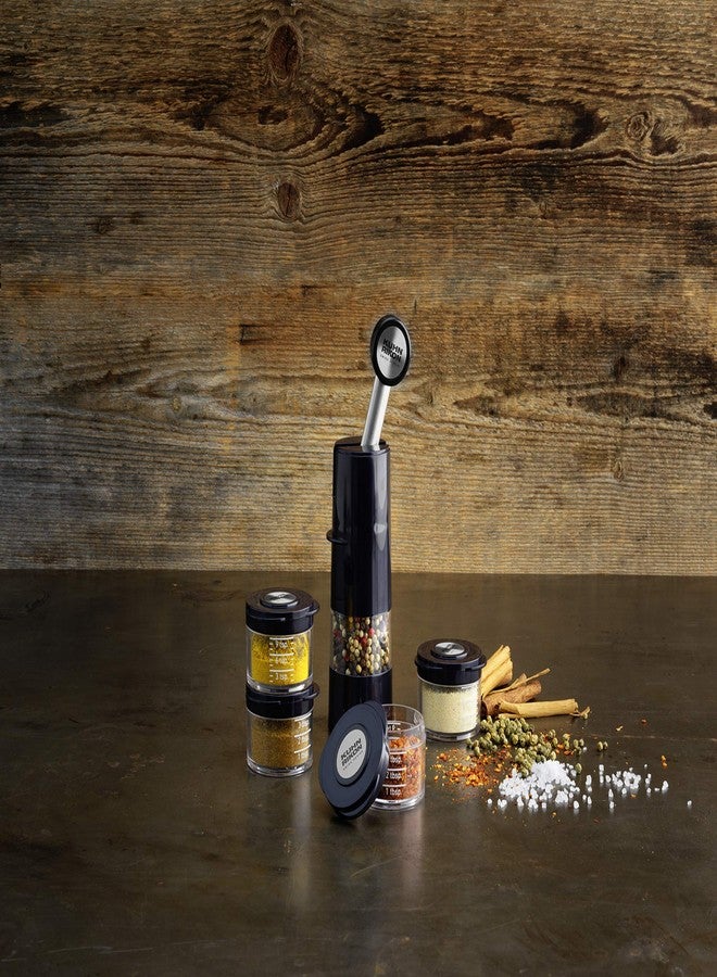 Kuhn Rikon Essential Adjustable Ratchet Grinder with Ceramic Mechanism for Salt, Pepper and Spices, 8 x 2.5 inches, Black - Image 3