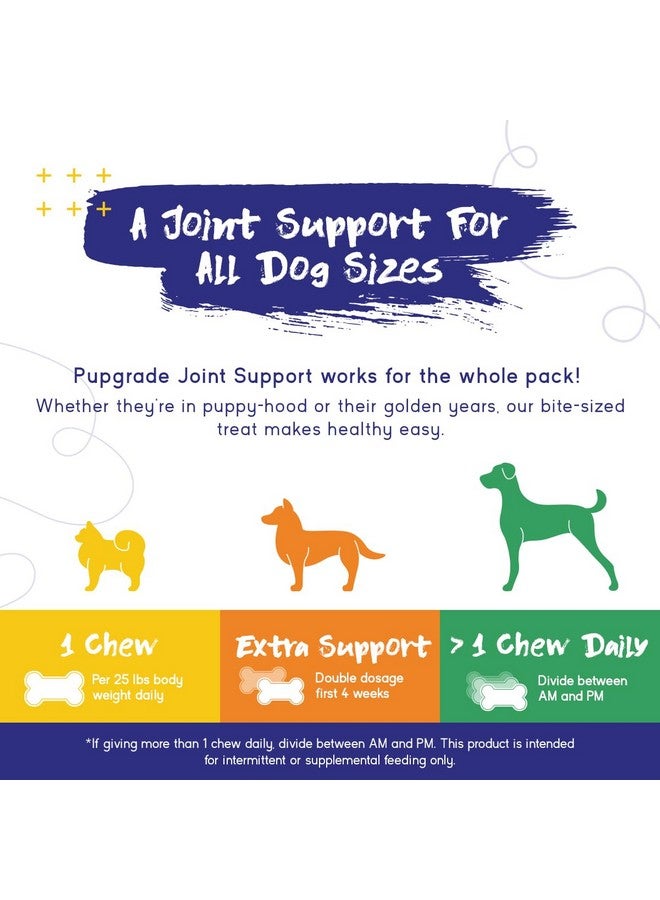 PupGrade Joint Support Supplement for Dogs - Natural Glucosamine Chondroitin with MSM - Hip & Joint Pain Relief - Recommended for Hip Dysplasia, Arthritis & Joint Disease - USA Tested - 180 Chews - Image 3