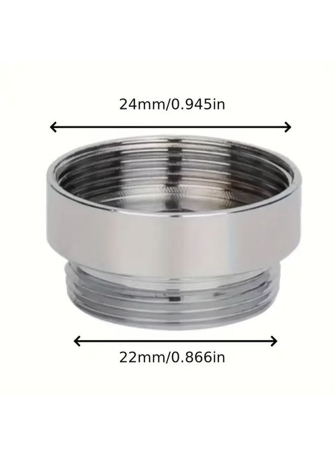 F24 M22 محول رأس صنبور 15/16 بوصة أنثى إلى 55/64 بوصة ذكر كروم نحاسي للحوض - Image 4