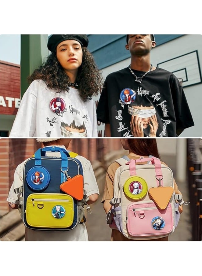 general Genshin Impact Fatui Character Badge 75mm Large - Arlecchino, Lyney, Lynette, Freminet, Tartaglia - Image 5