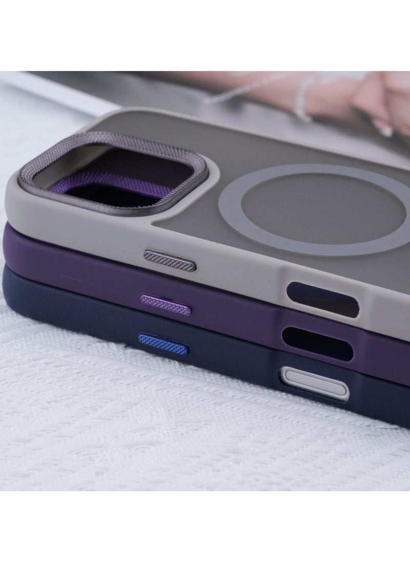 جومو ستور - غطاء حماية مغناطيسي مطفي لهاتف iPhone 16 Pro Max، متوافق مع MagSafe، ظهر شفاف مطفي، نحيف مقاوم للصدمات، مصنوع من TPU ناعم مع حواف فاخرة مطلية - Image 1